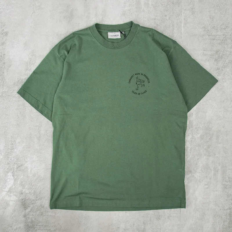 Carhartt WIP Stamp Tee - Duck Green / Black Stonewashed