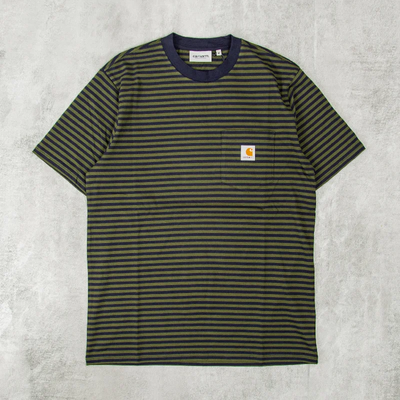 Carhartt WIP Verner Pocket S/S Tee - Dark Navy / Office Green