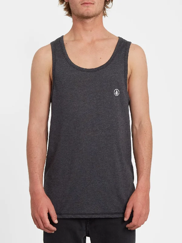 Circle Blanks Tank top - HEATHER BLACK