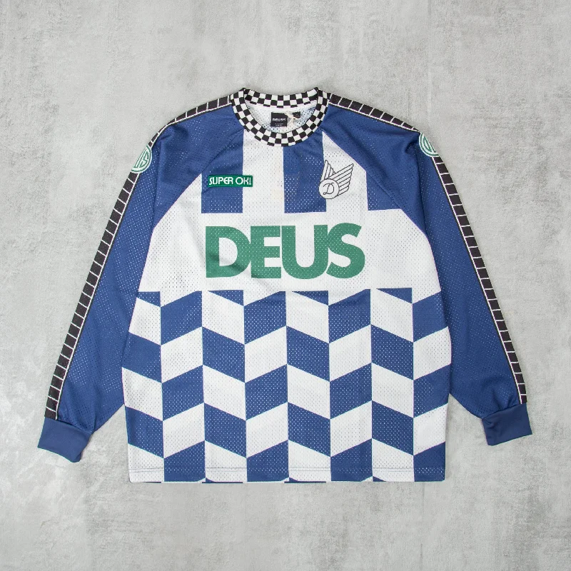 Deus ex Machina Sidetrack Moto Jersey - Estate Blue