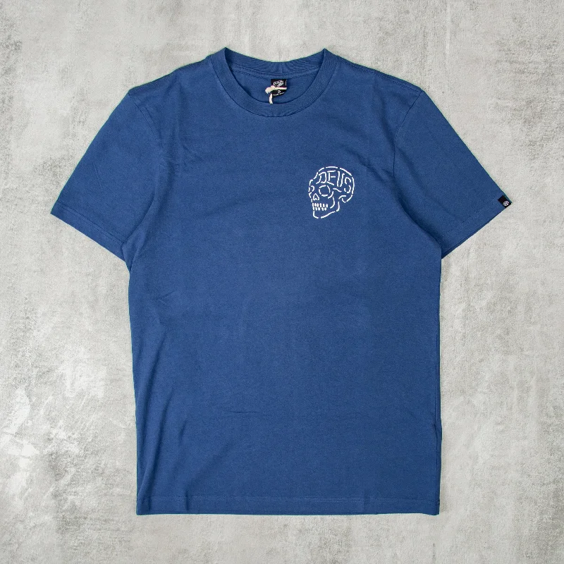 Deus ex Machina Venice Skull Tee - Mechanic Blue