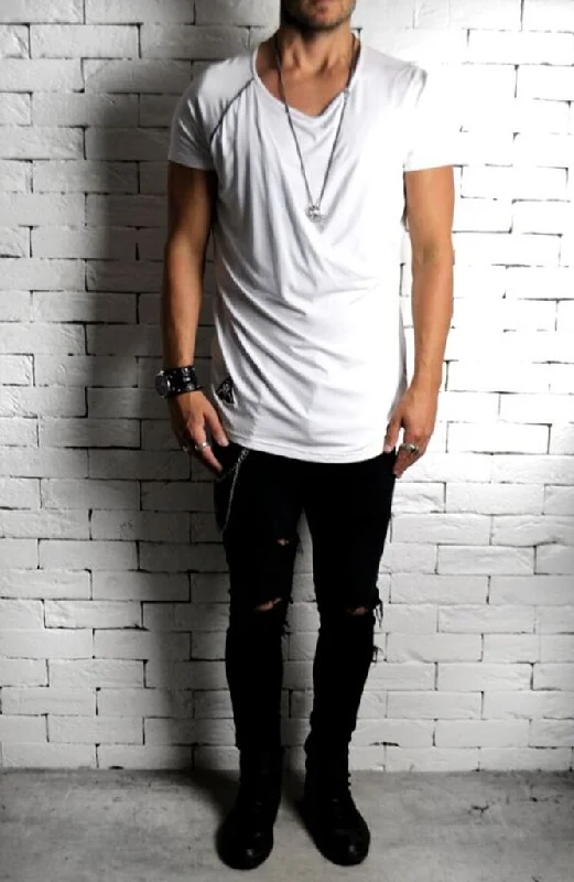 Directional Drape T-Shirt - White