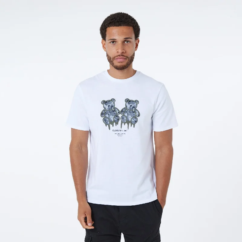 Double Drip Teddy T-Shirt | White