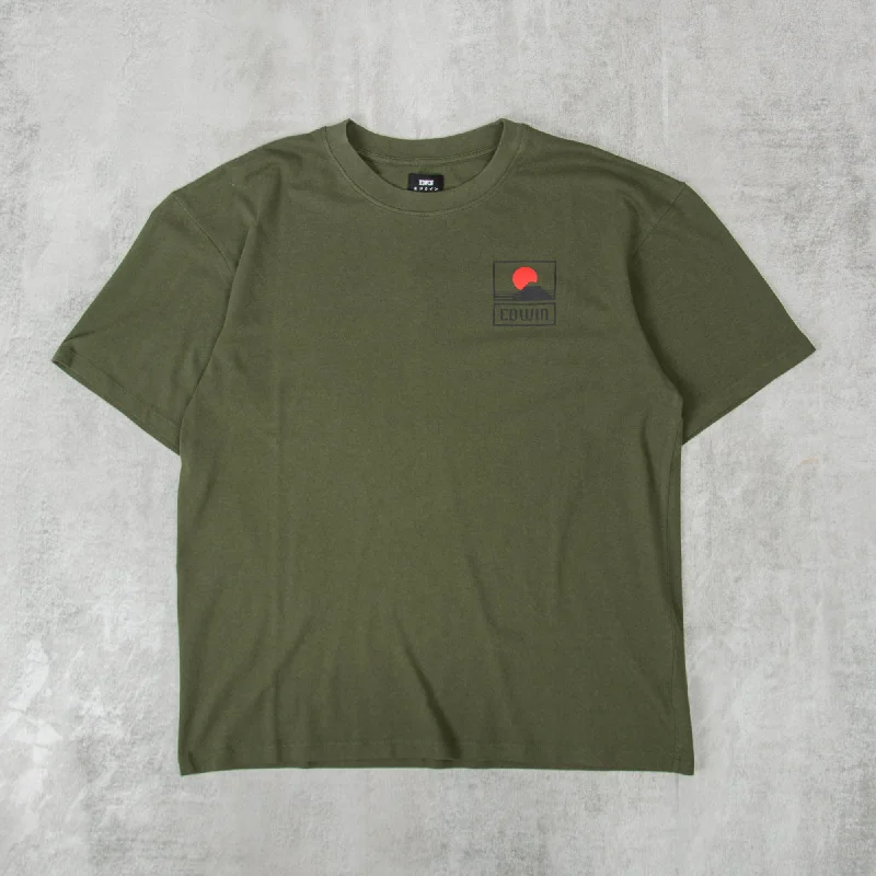 Edwin Sunset On Mt Fuji S/S Tee - Kombu Green