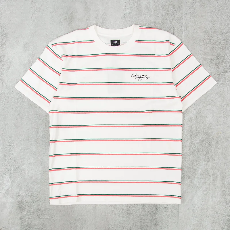 Edwin Windup S/S Tee - White / Pink / Green