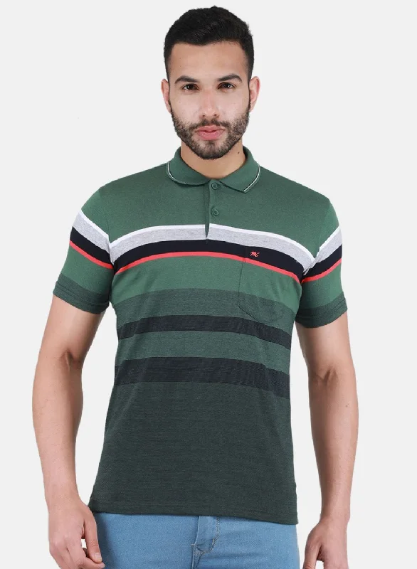 Men Green Printed T-Shirt