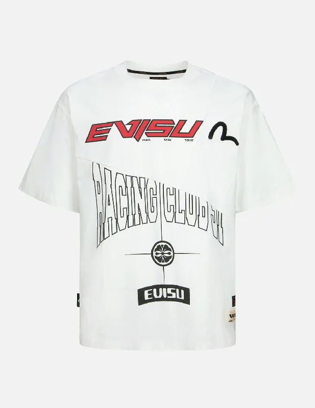 Multi-Logo and Graphic Print Patchwork T-Shirt