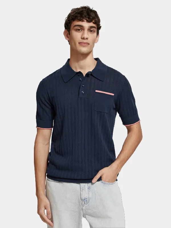 Openwork polo shirt