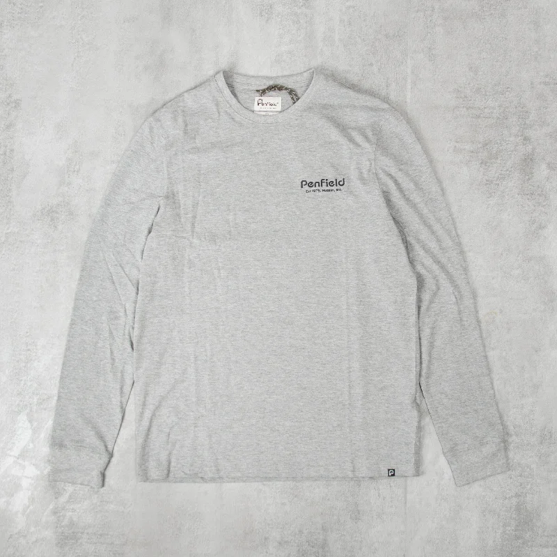 Penfield Arc Mountain L/S Tee - Grey Heather