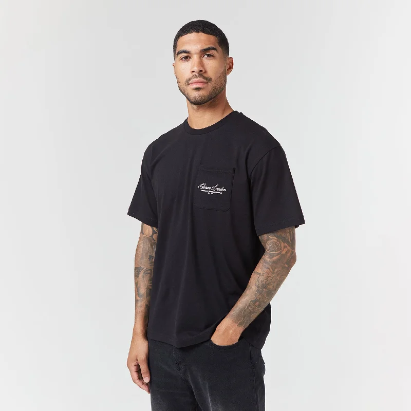 Script Logo Pocket T-Shirt | Black