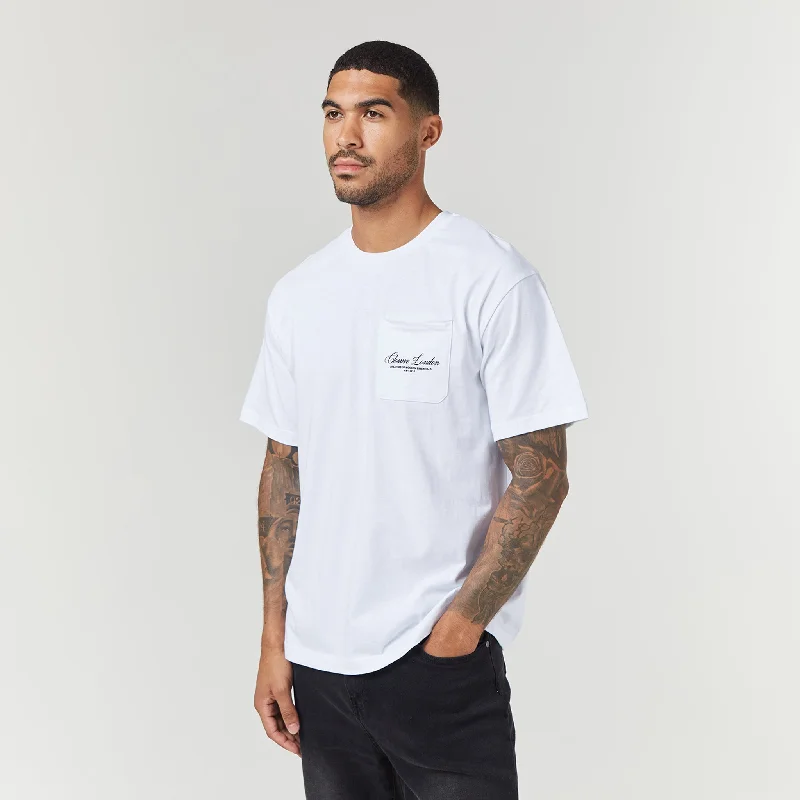 Script Logo Pocket T-Shirt | White