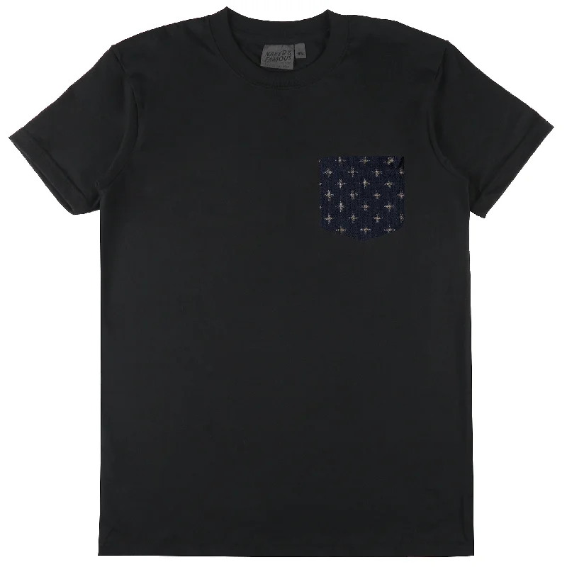 Pocket Tee - Black - Kimono Plus