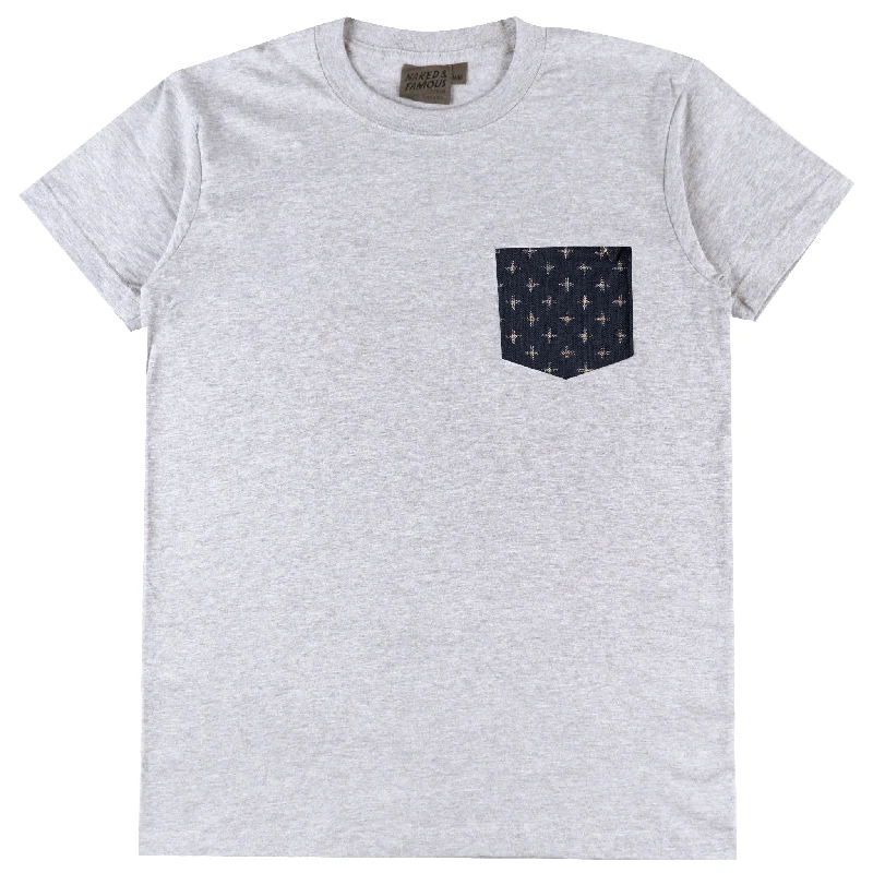 Pocket Tee - Heather Grey  - Kimono Plus