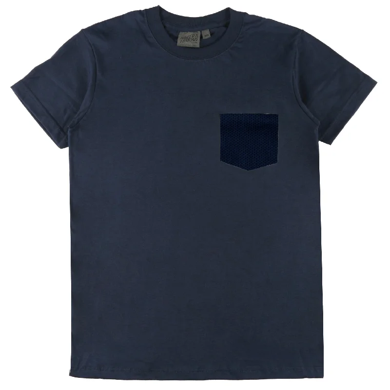 Pocket Tee - Navy - Sashiko Double Gauze