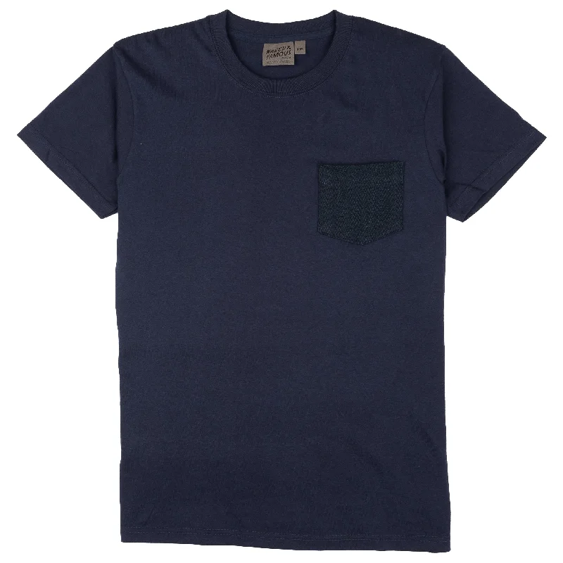 Pocket Tee   -   Navy   -   Yagasuri   Denim