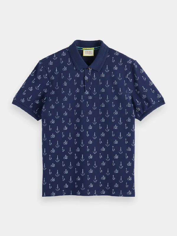 Regular-fit printed polo shirt