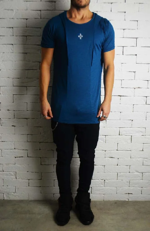 Slub Hooded T-Shirt - Teal