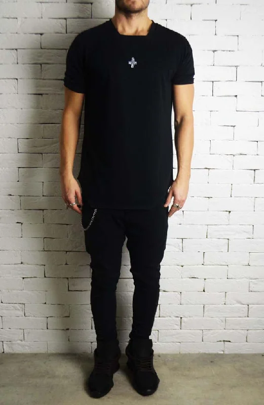 Square Neck T-Shirt - Black