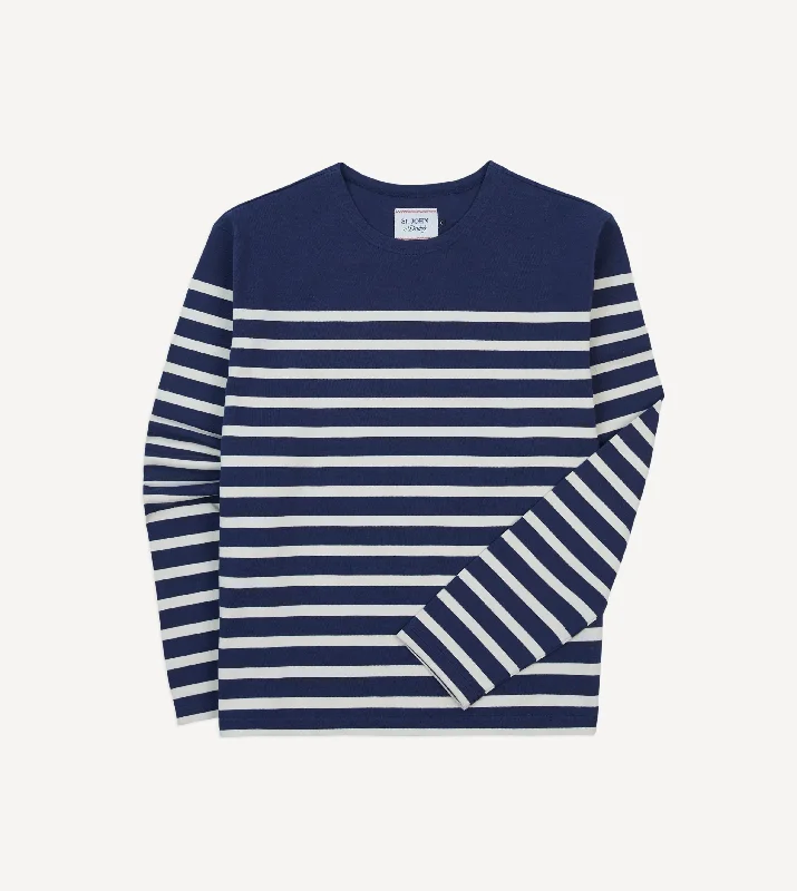 St. JOHN by Drake's Navy Breton Long Sleeve T-Shirt