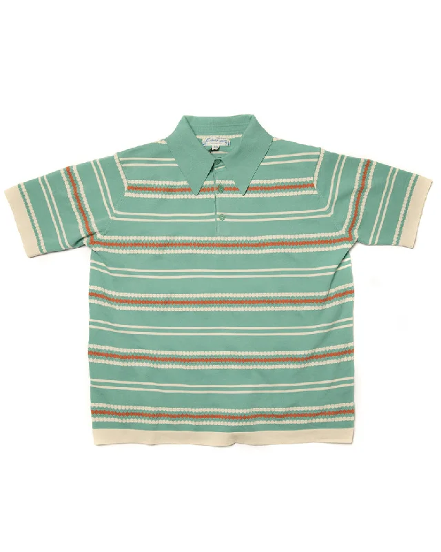 Stripped Spear Collar Polo Shirt