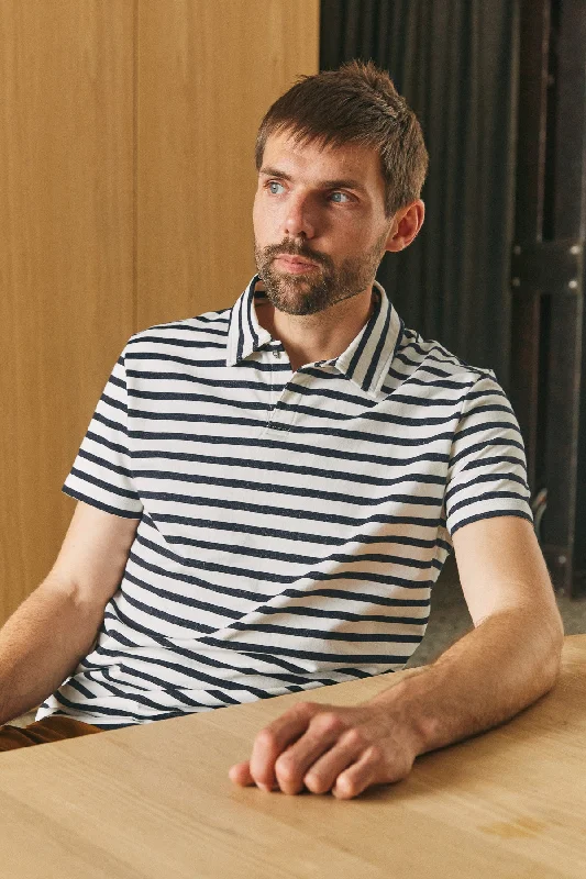 TODD polo eco striped navy